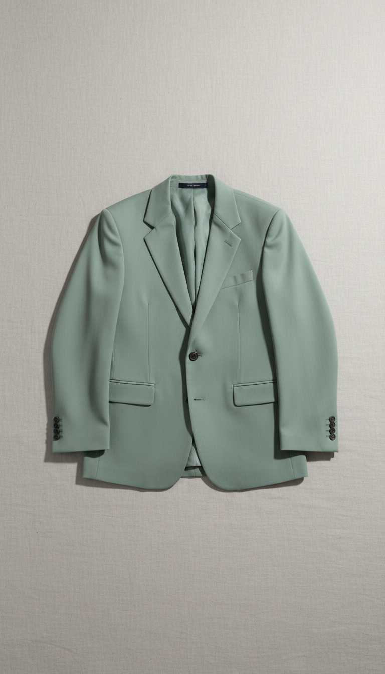 Designer mist green suit