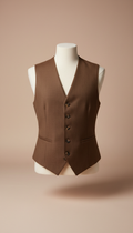 Walnut Brown Tailored Waistcoat