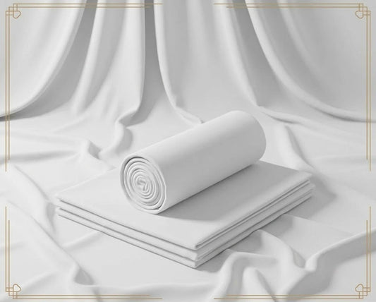 Binafzaal Royal White Premium Boski - Unstitched 2 Piece Suit Fabric*