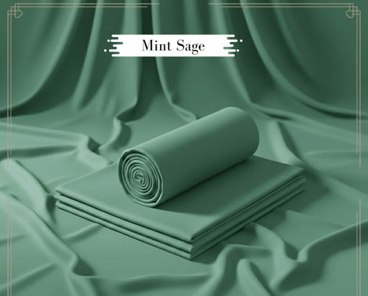 Binafzaal Royal Mint Sage Premium Boski - Unstitched 2 Piece Suit Fabric*