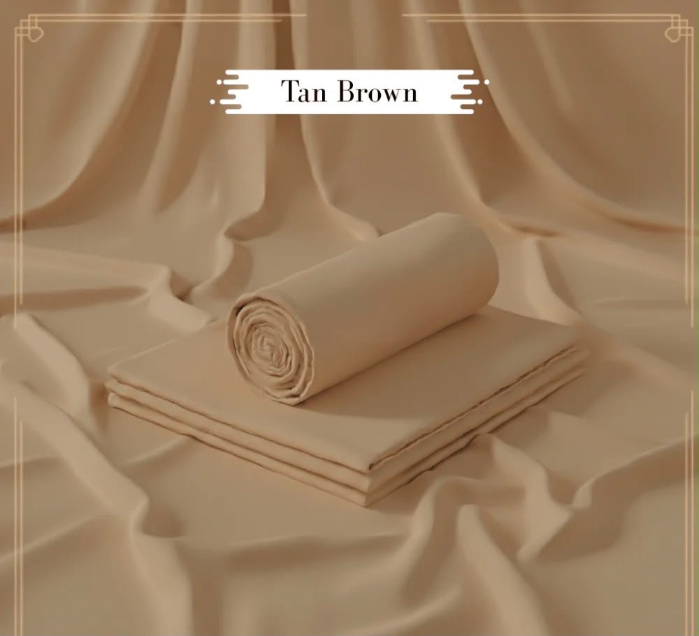 Binafzaal Royal Tan Brown Premium Boski - Unstitched 2 Piece Suit Fabric*