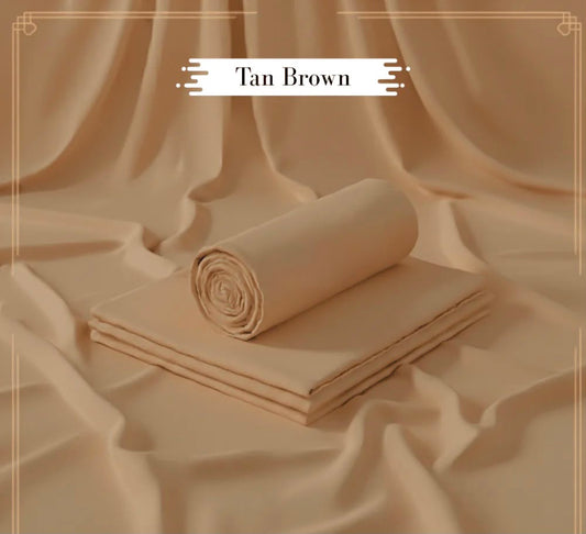 Binafzaal Royal Tan Brown Premium Boski - Unstitched 2 Piece Suit Fabric*