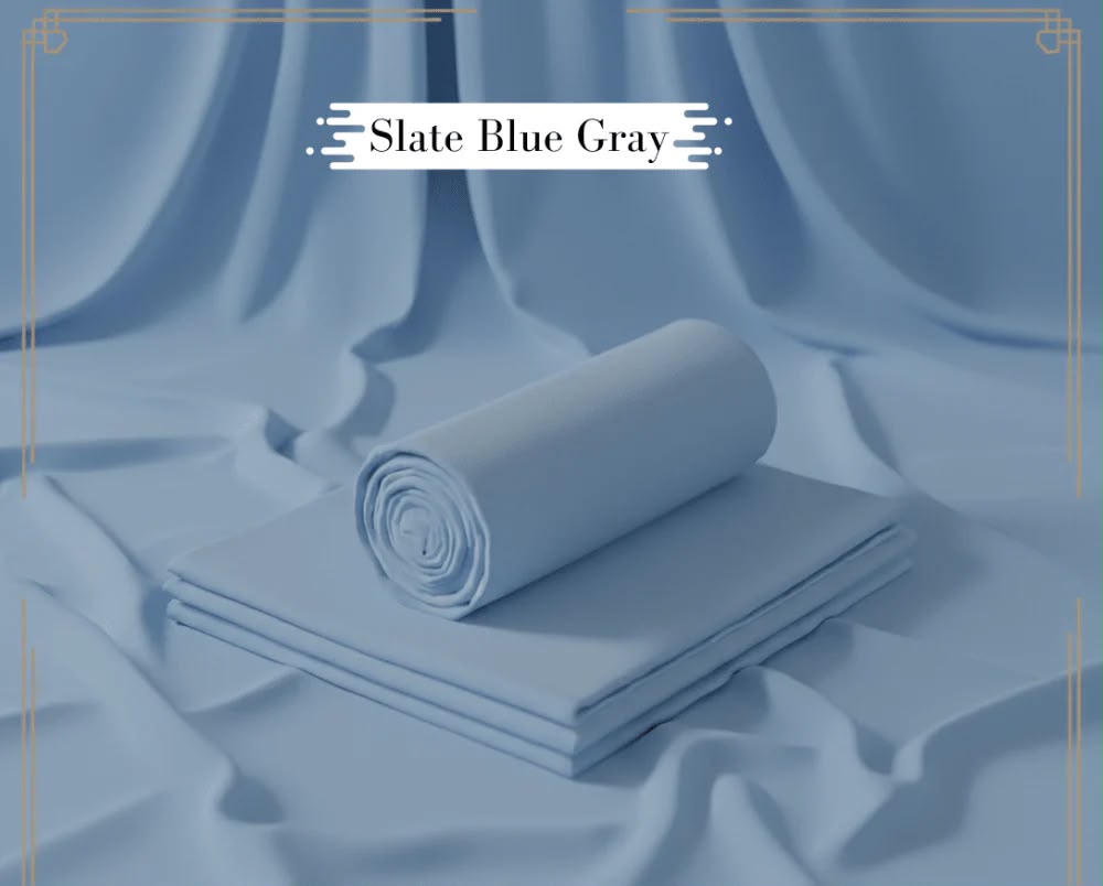 Binafzaal Royal Slate Blue Grey Premium Boski - Unstitched 2 Piece Suit Fabric*