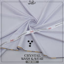 Binafzaal Crystal Pure White Premium Boski - Unstitched 2 Piece Suit Fabric*
