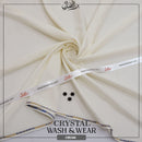 Binafzaal  Crystal Cream Premium Boski - Unstitched 2 Piece Suit Fabric*